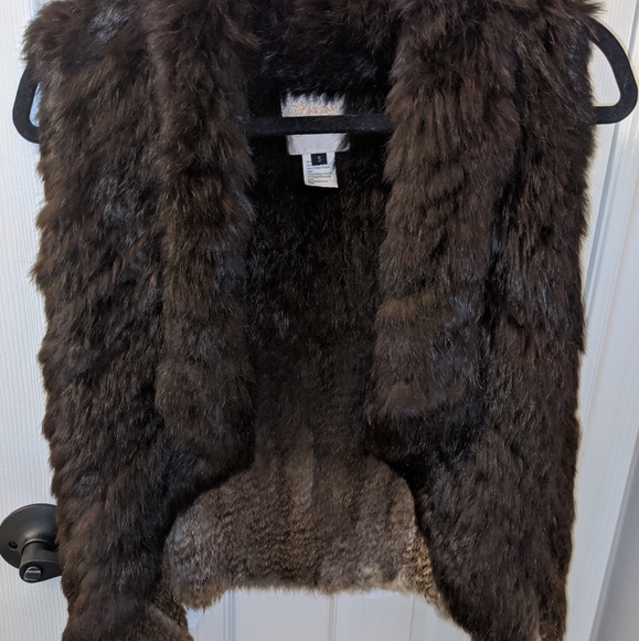 Mendocino Genuine Rabbit Fur Vest Small - Picture 1 of 2